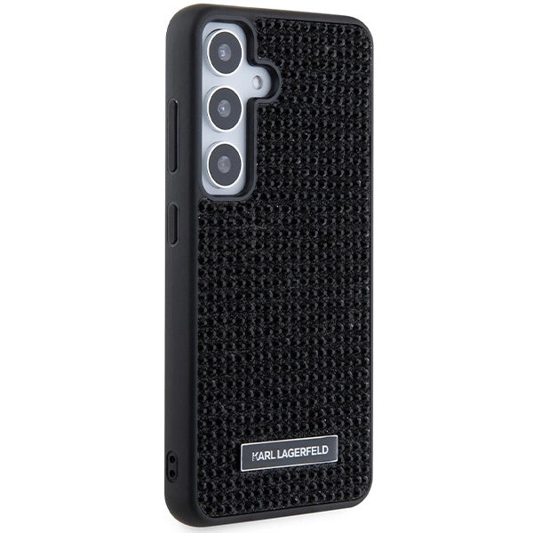 Karl Lagerfeld Rhinestone Metal Logo case for Samsung Galaxy S24 - black_3