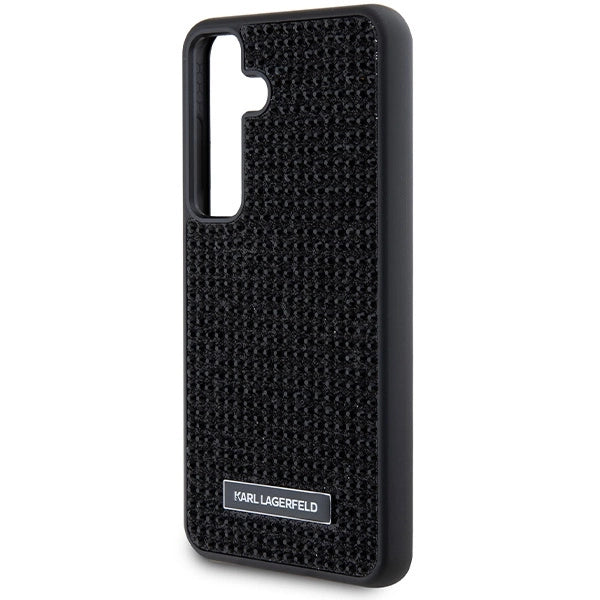 Karl Lagerfeld Rhinestone Metal Logo case for Samsung Galaxy S24 - black_5