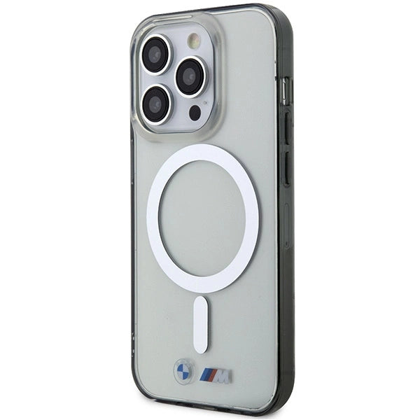 BMW Silver Ring MagSafe case for iPhone 15 Pro Max - transparent_1