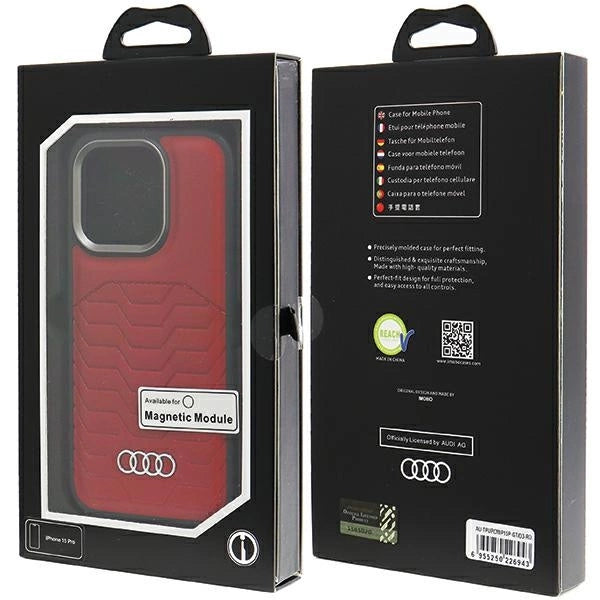 Audi Synthetic Leather case with MagSafe for iPhone 15 Pro - red_6