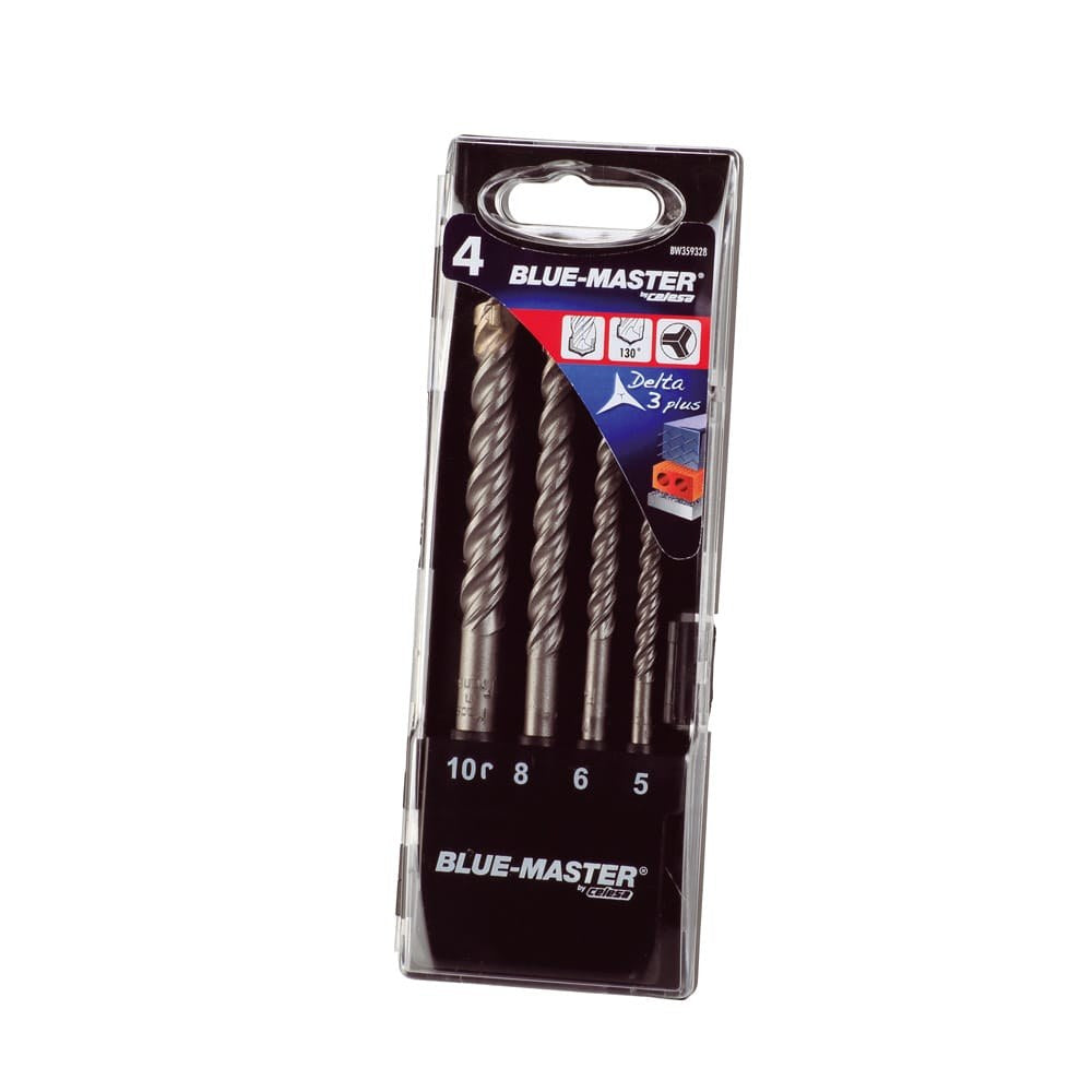 Brocas para parede delta 3 plus ø5-6-8-10 mm, jogo 4 peças_0