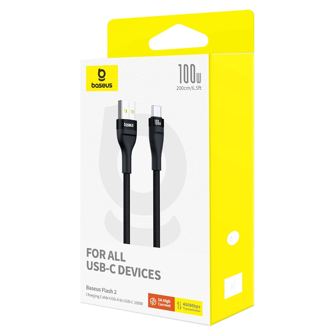 Baseus Flash 2 USB-A / USB-C cable 100W 1 m - black_6