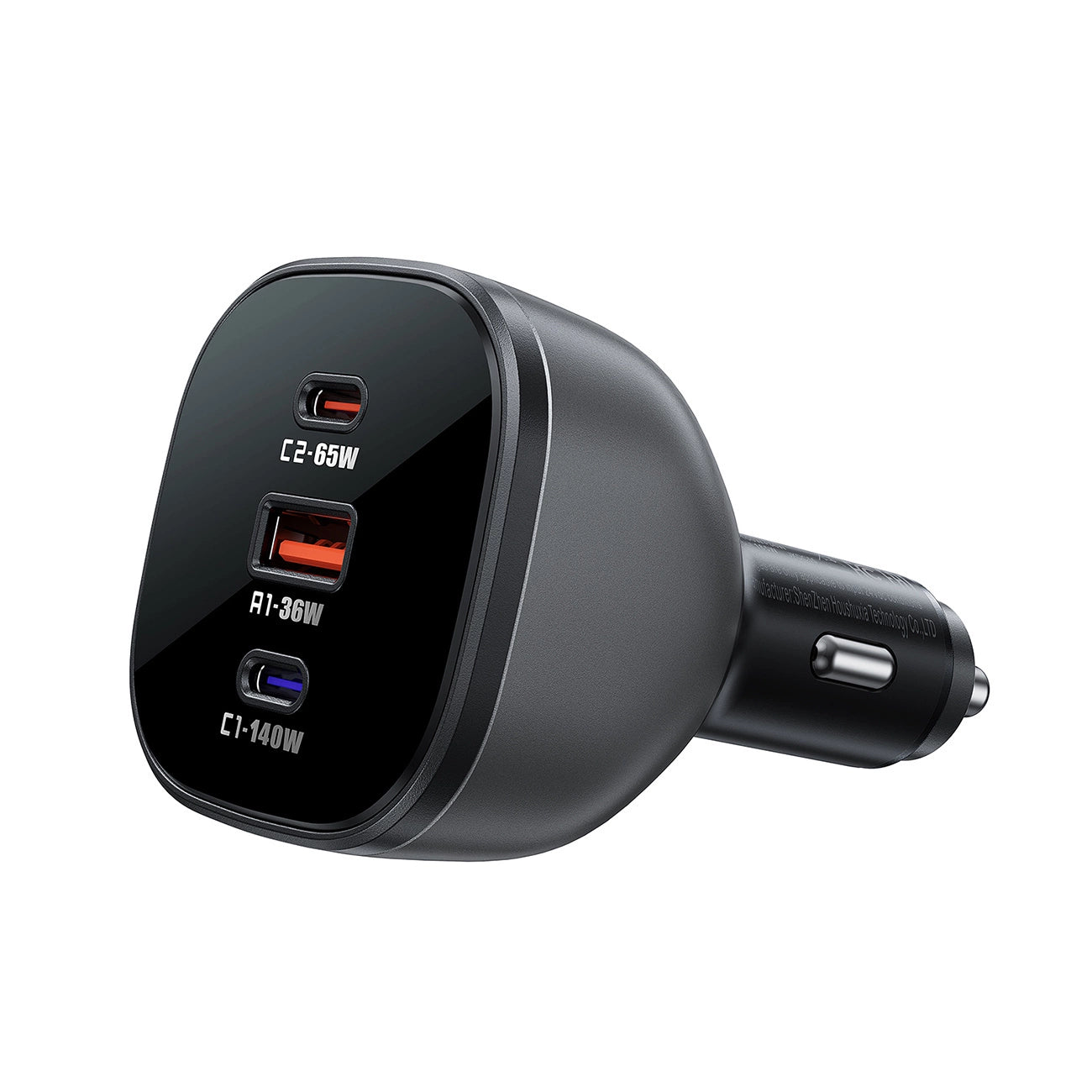 Acefast B14 car charger 165W 2x USB-C 1x USB-A - black_1
