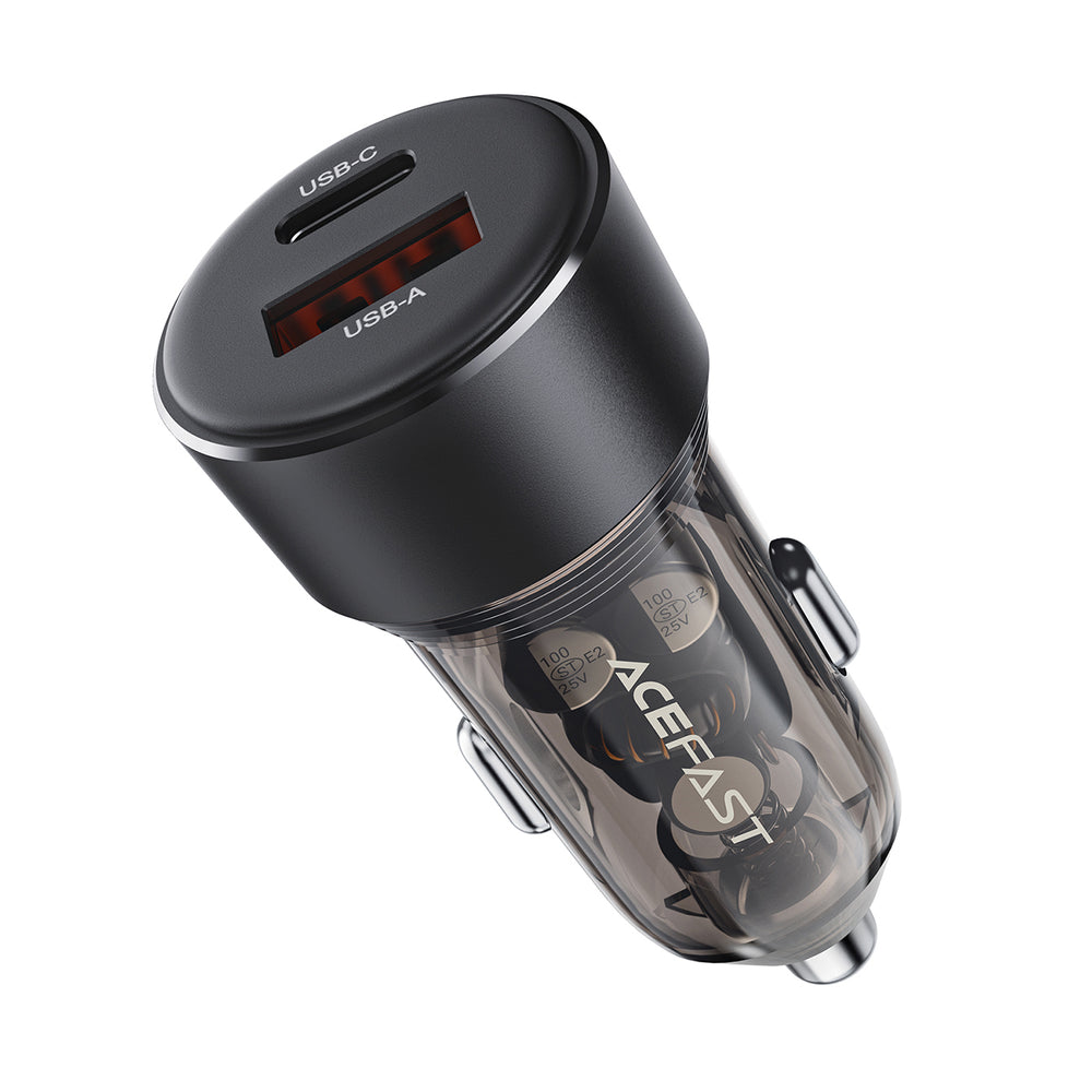 Acefast B12 car charger 60W USB-A / USB-C - black_2