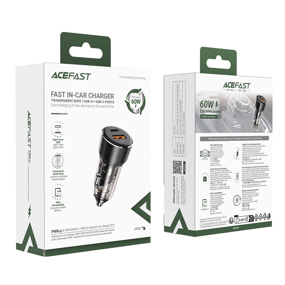 Acefast B12 car charger 60W USB-A / USB-C - black_3