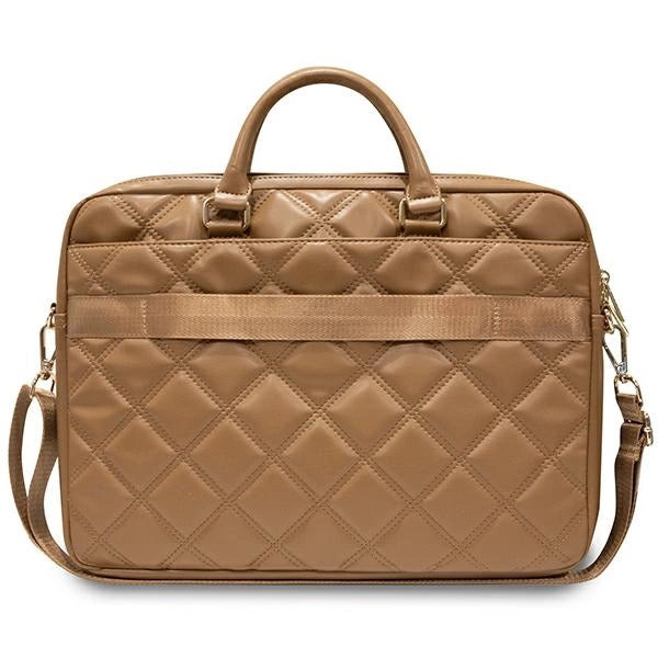 Guess Quilted 4G bag for a 16" laptop - brown_2