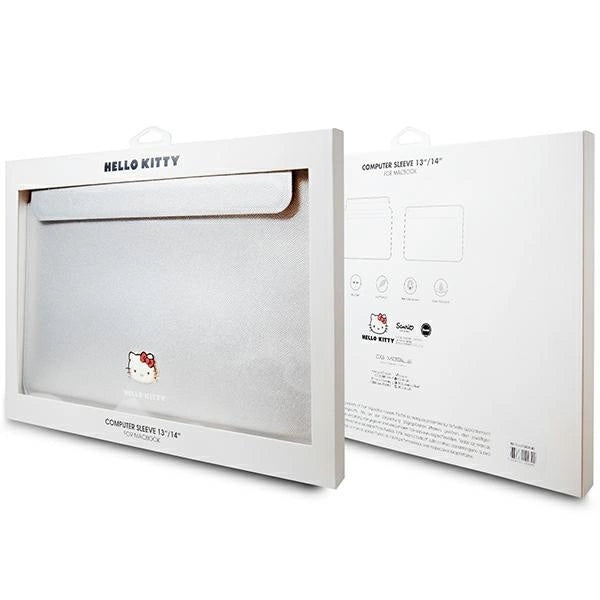 Hello Kitty PU Metal Logo case for a 14" laptop - silver_3