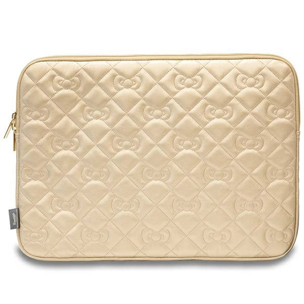 Hello Kitty Zip PU Quilted Bows case for a 14" laptop - gold_2
