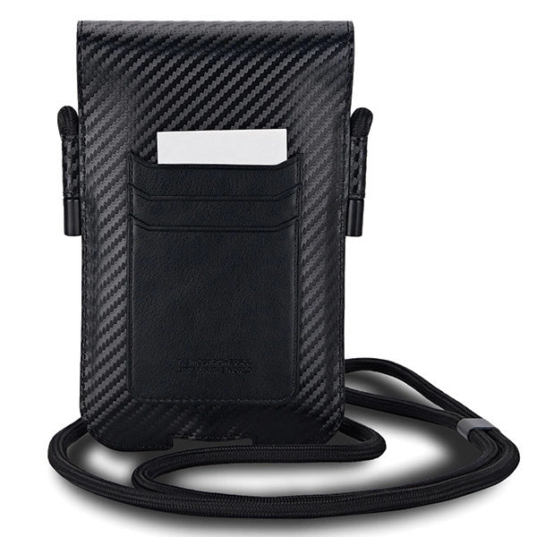 BMW Carbon & Blue Stripe phone bag - black_2