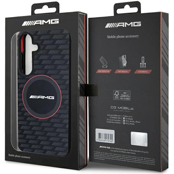 AMG Silicone Carbon Pattern MagSafe case for Samsung Galaxy S24 - black_7