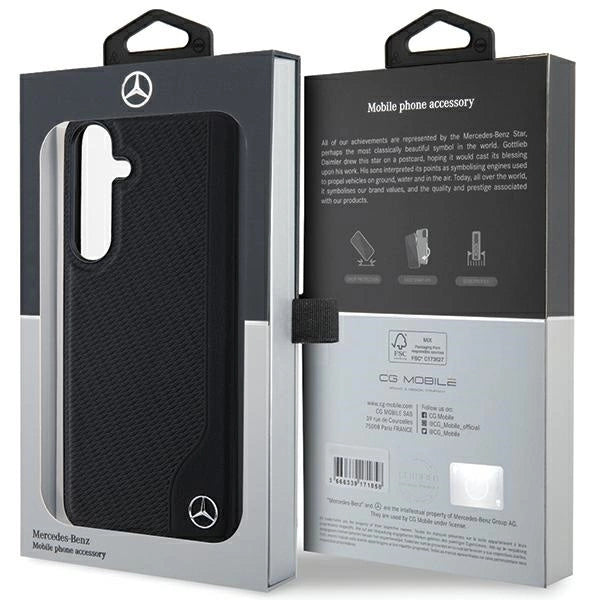 Mercedes Leather Debossed Line MagSafe case for Samsung Galaxy S24 - black_7