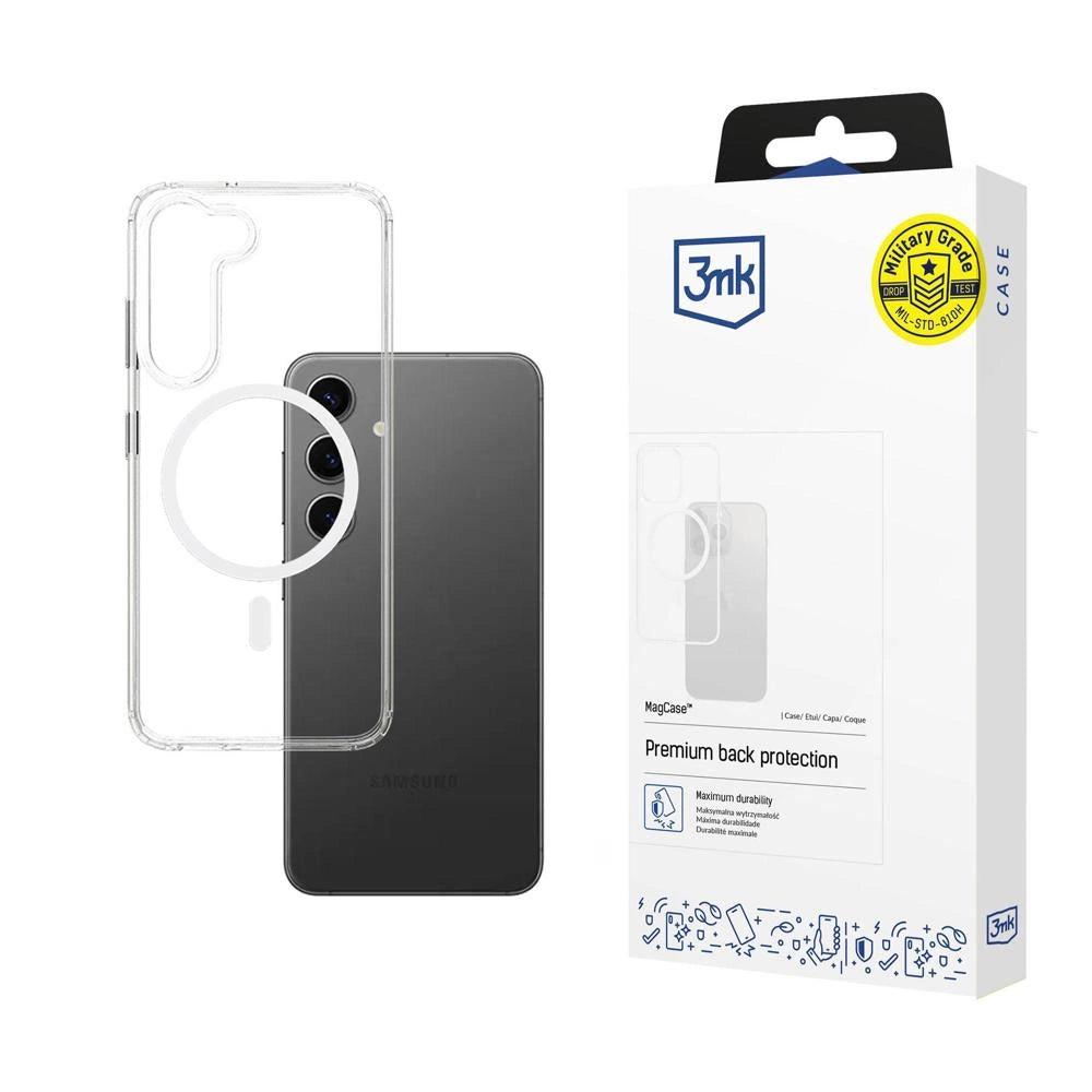 3mk MagCase case with magnetic module for Samsung Galaxy S23 5G - transparent_0