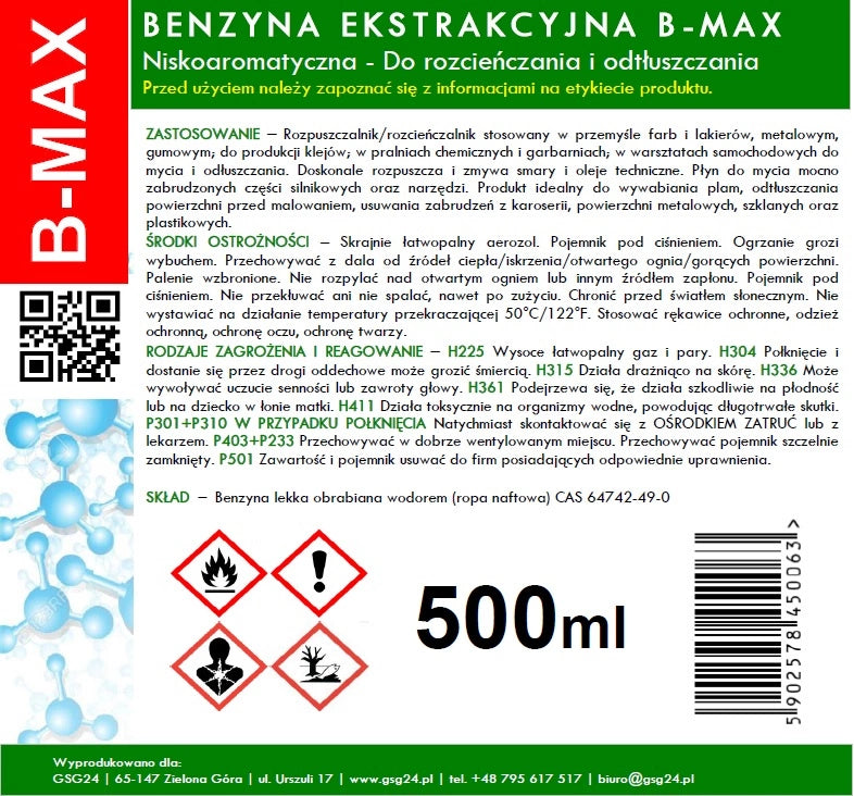 Extraction naphtha in aerosol B-MAX Spray 500ML_2