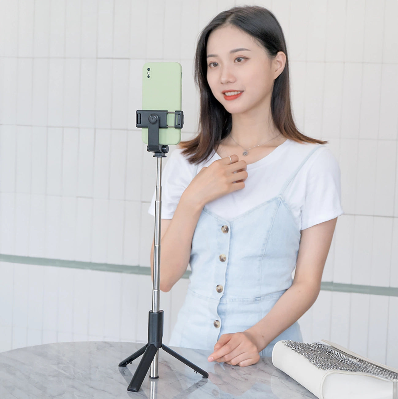 Selfie stick WRY1S telescopic tripod 0.7m for phone - black_11