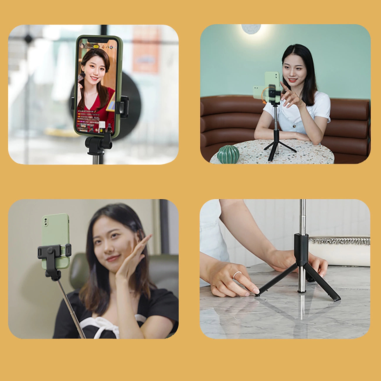 Selfie stick WRY1S telescopic tripod 0.7m for phone - black_16