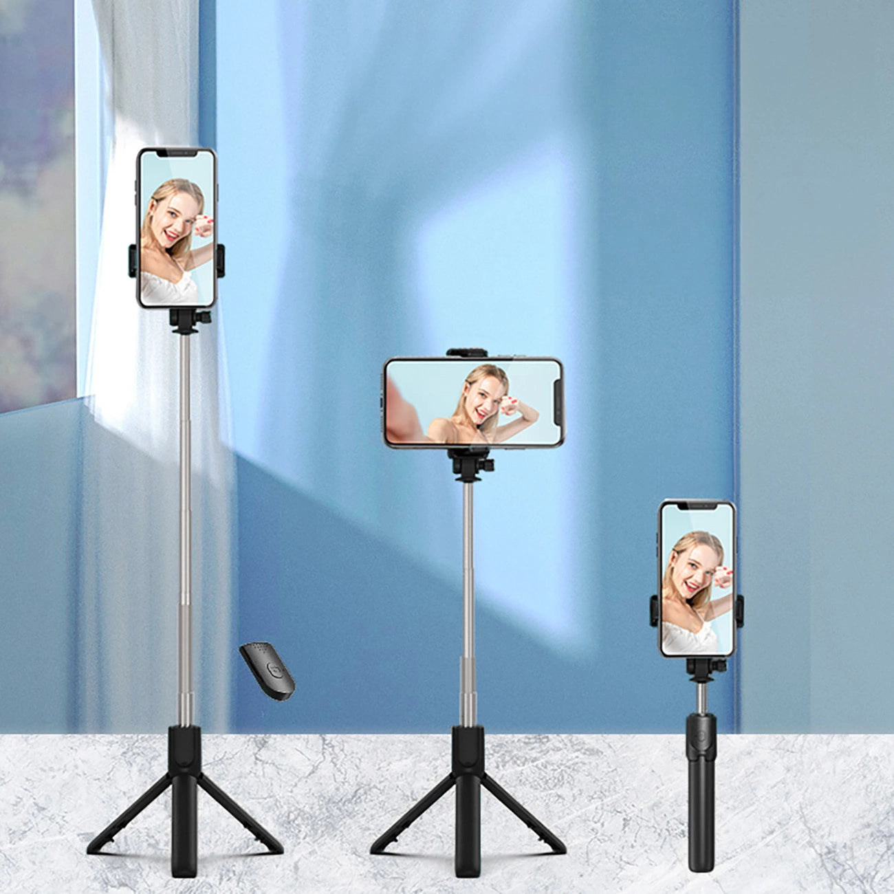Selfie stick WRY1S telescopic tripod 0.7m for phone - black_19