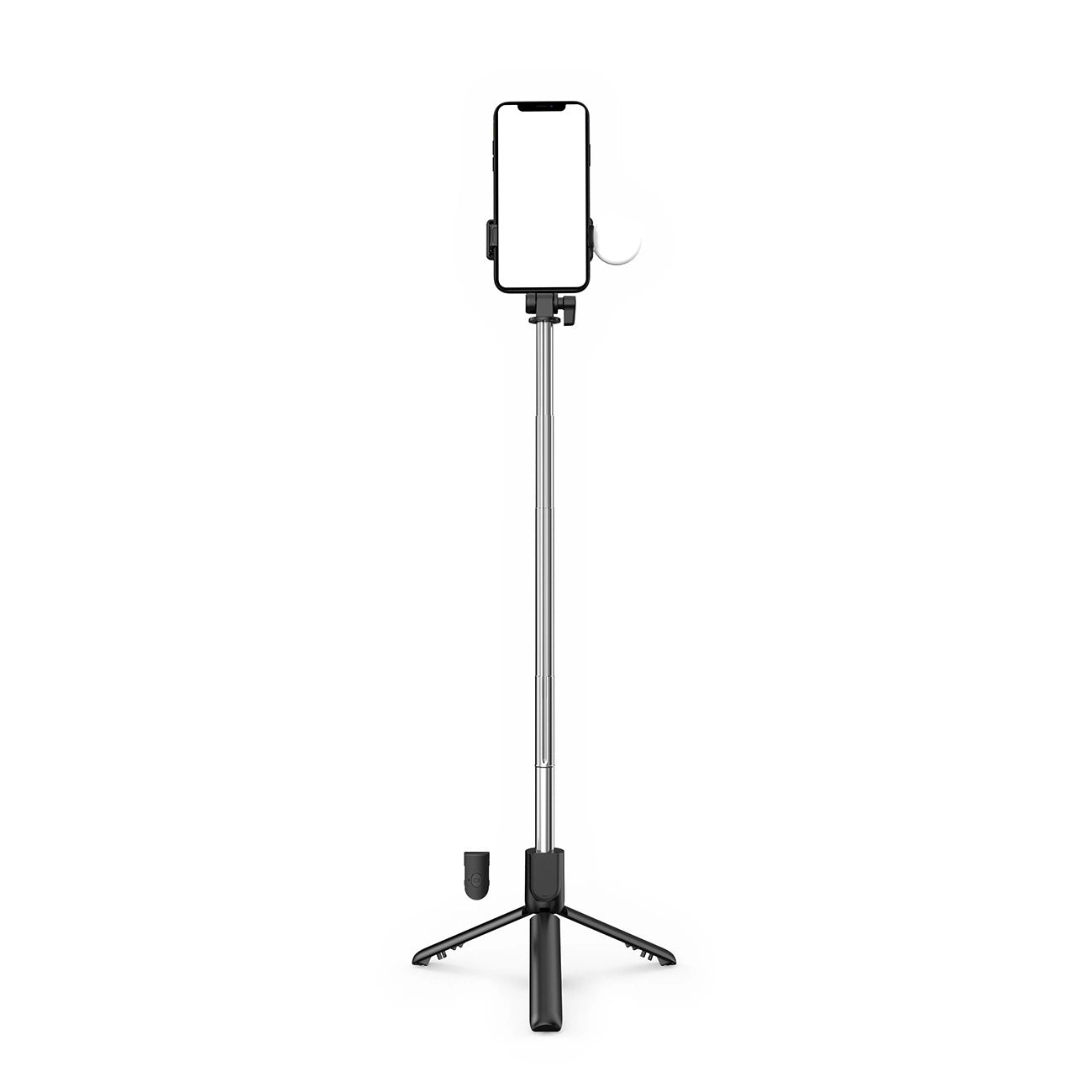 Selfie stick WR1YXS telescopic tripod 0.71m with round lamp - black_2