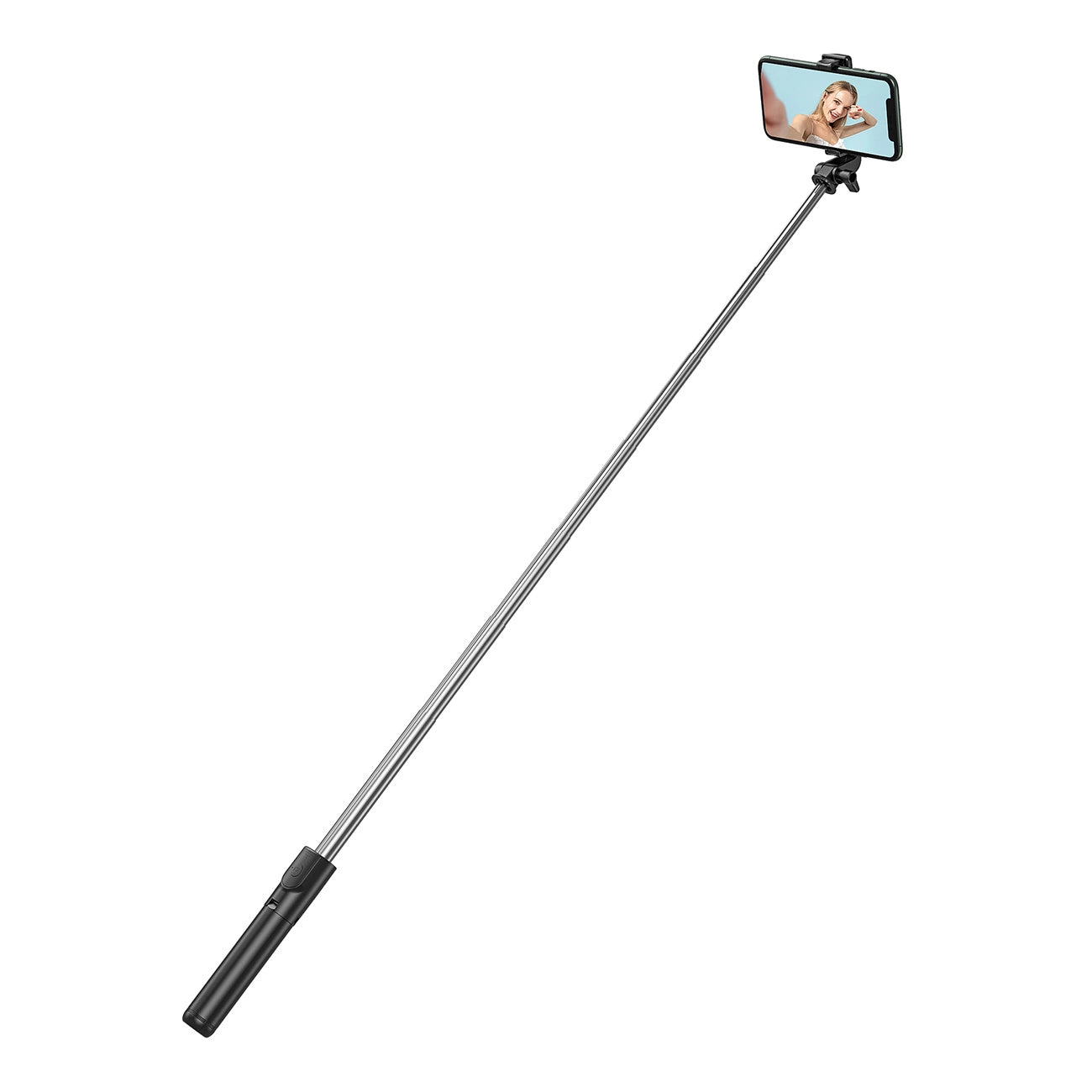 Selfie stick WHS1Y telescopic tripod 1m with phone holder - black_0