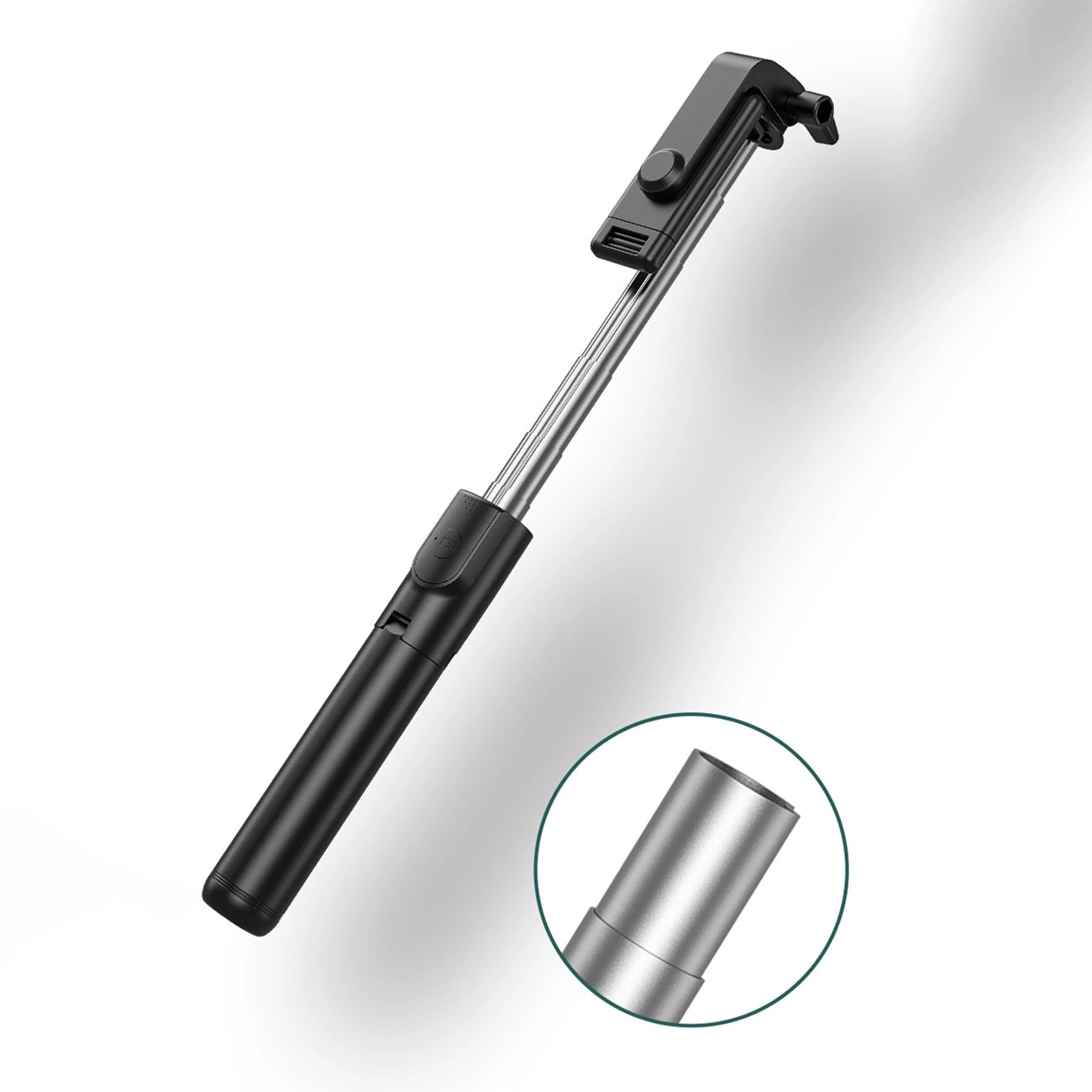 Selfie stick WHS1Y telescopic tripod 1m with phone holder - black_17