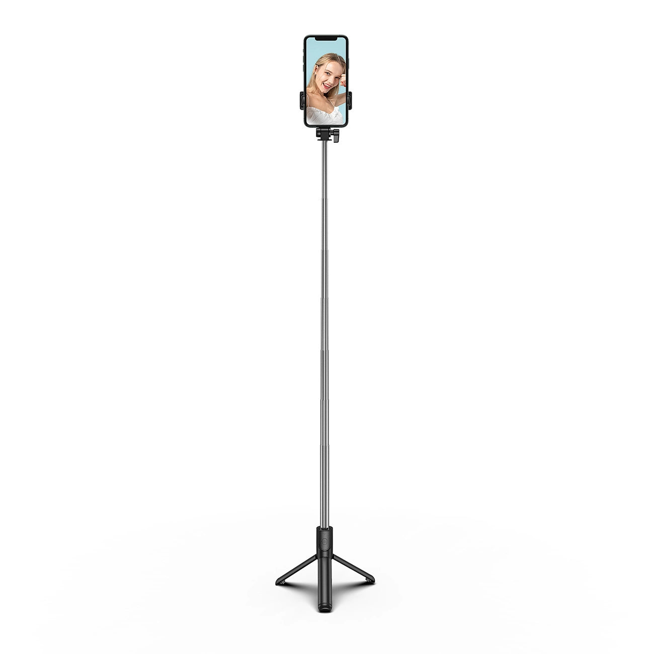 Selfie stick WHS1Y telescopic tripod 1m with phone holder - black_4