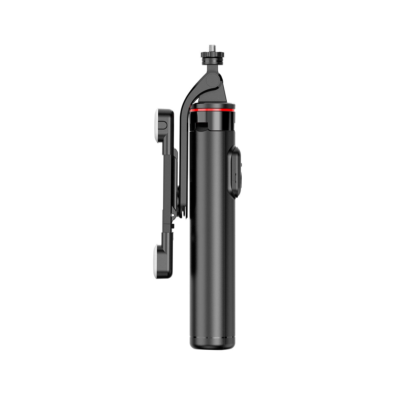 Selfie stick WC13YDS telescopic tripod 1.3m with double lamp and phone holder - black_5
