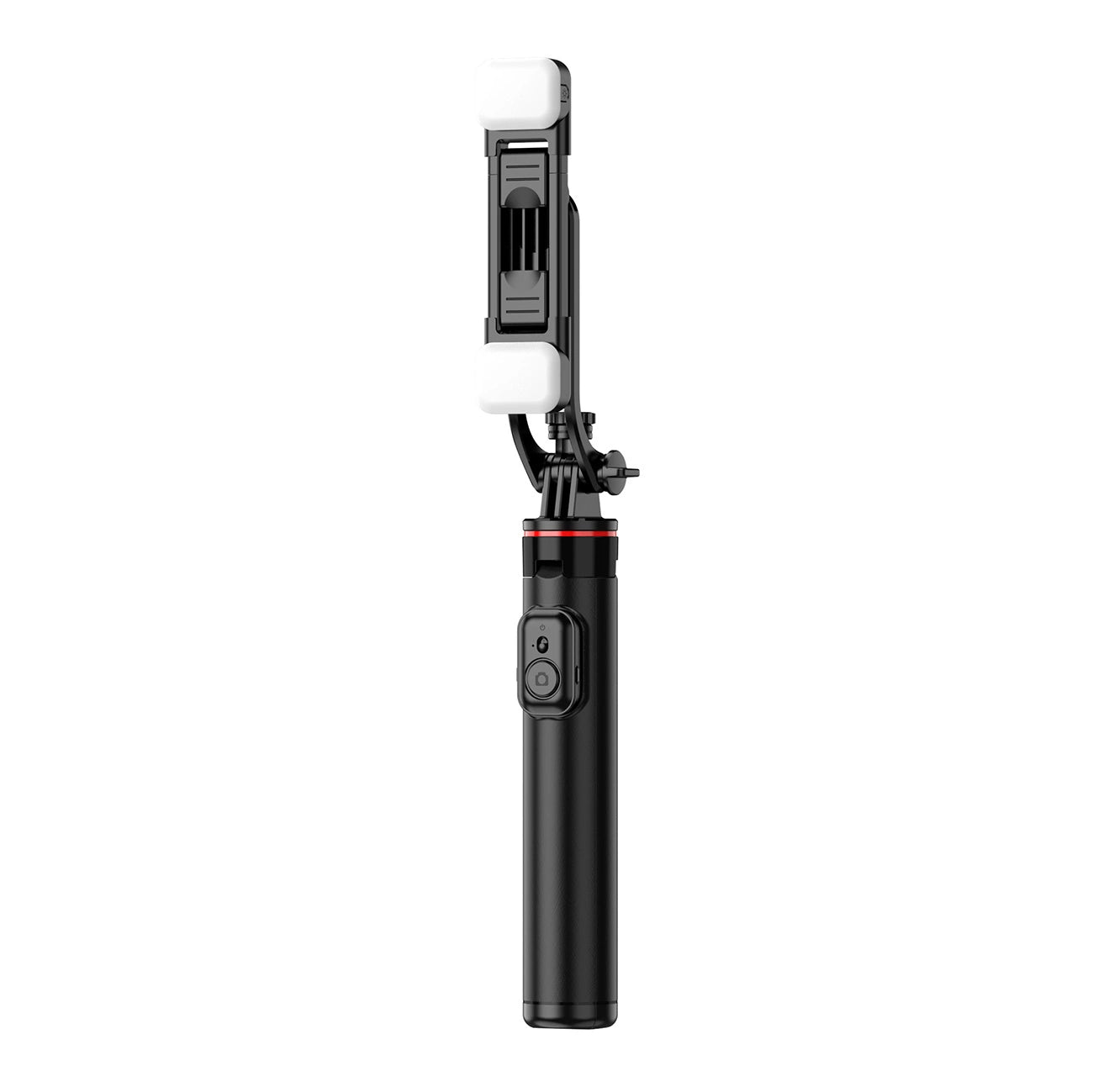 Selfie stick WC12YDS 1.3m aluminum alloy telescopic tripod with dual lamp and phone holder - black_9