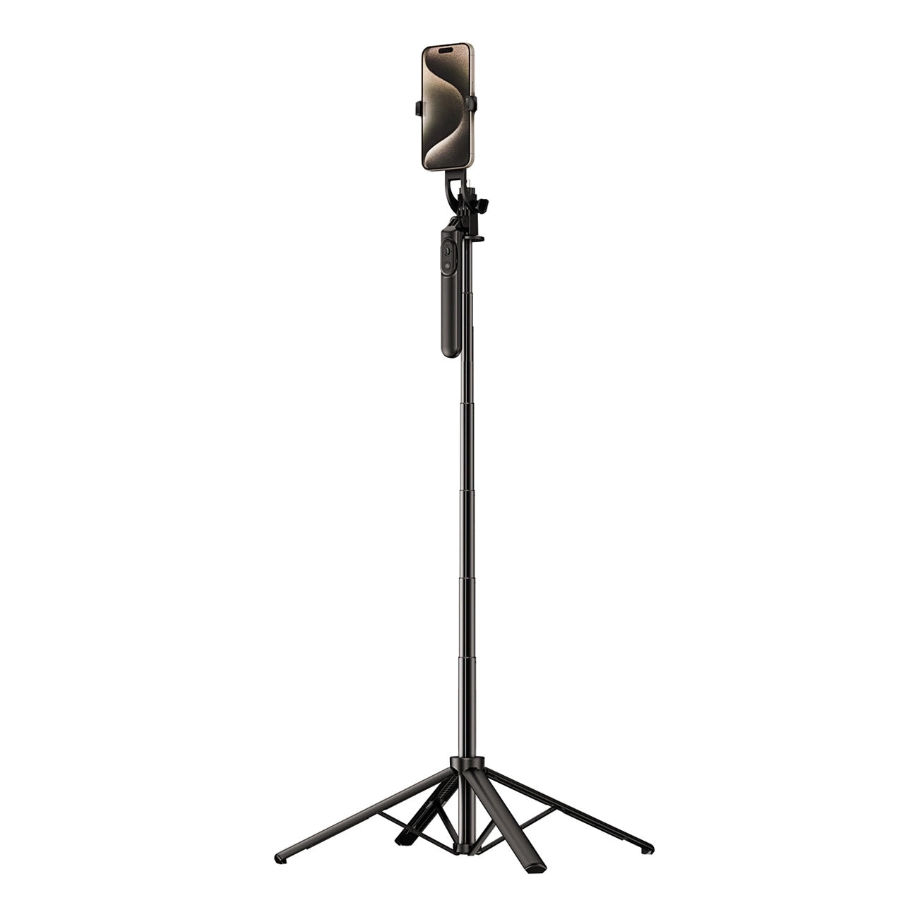 Selfie stick WH181-Y1S 1.75m aluminum alloy telescopic tripod with phone holder - black_0