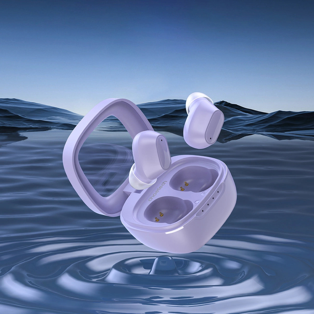 Choetech MEMS wireless TWS Bluetooth 5.3 headphones - purple_2