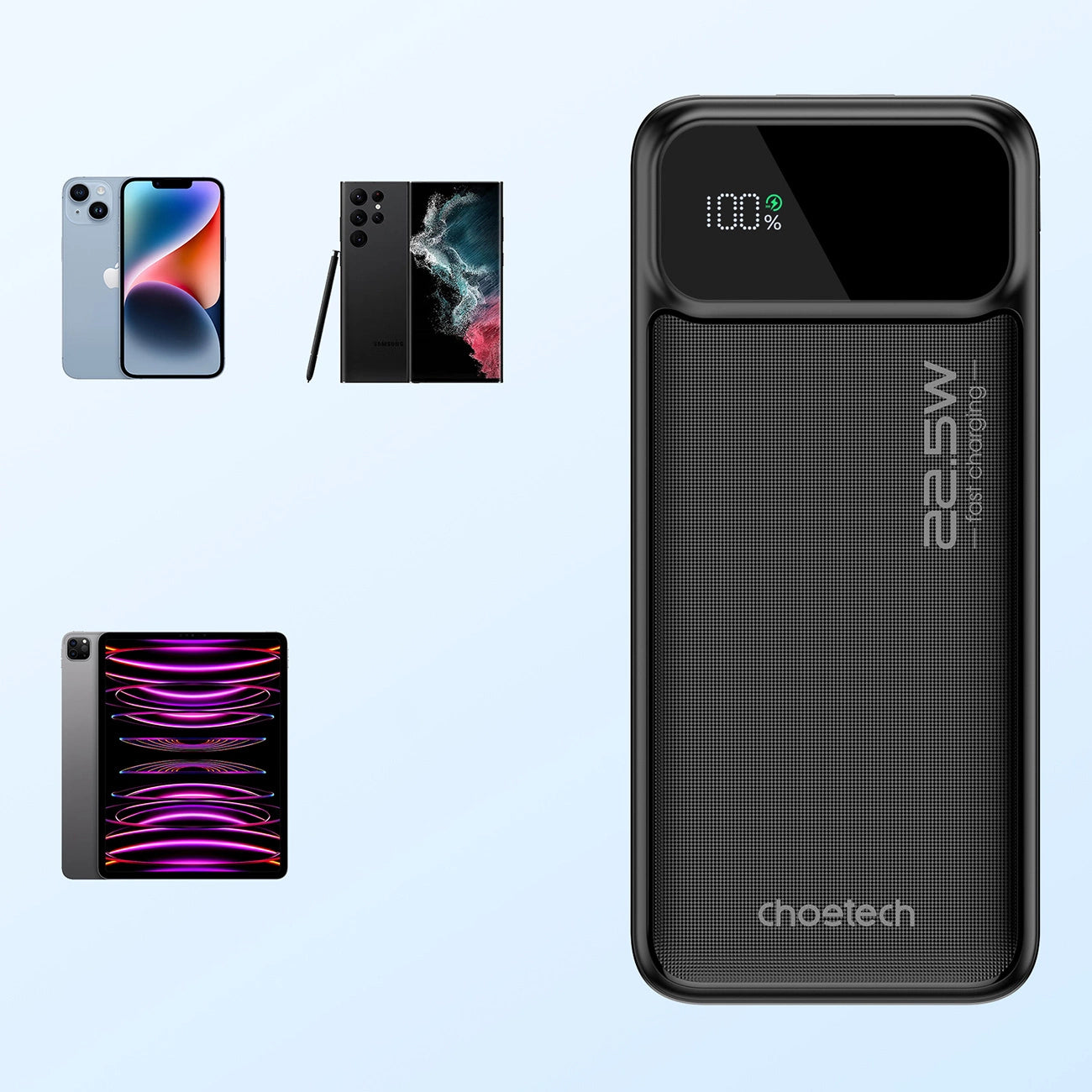 Choetech Powerbank B729 20000mAh 22.5W PD (black)_11