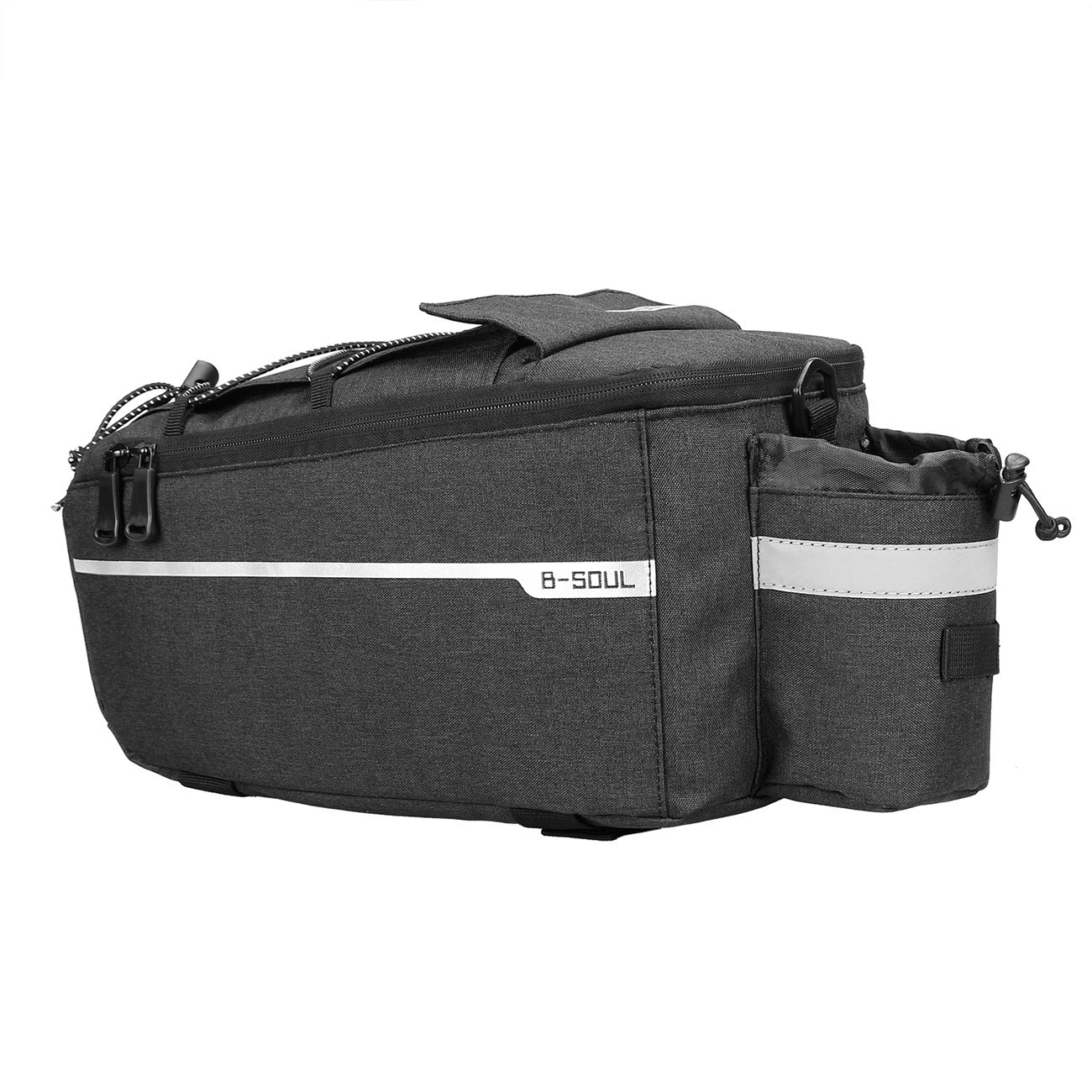 WYA26Y0S Thermal Bike Pannier Bag with Shoulder Strap - Black_1