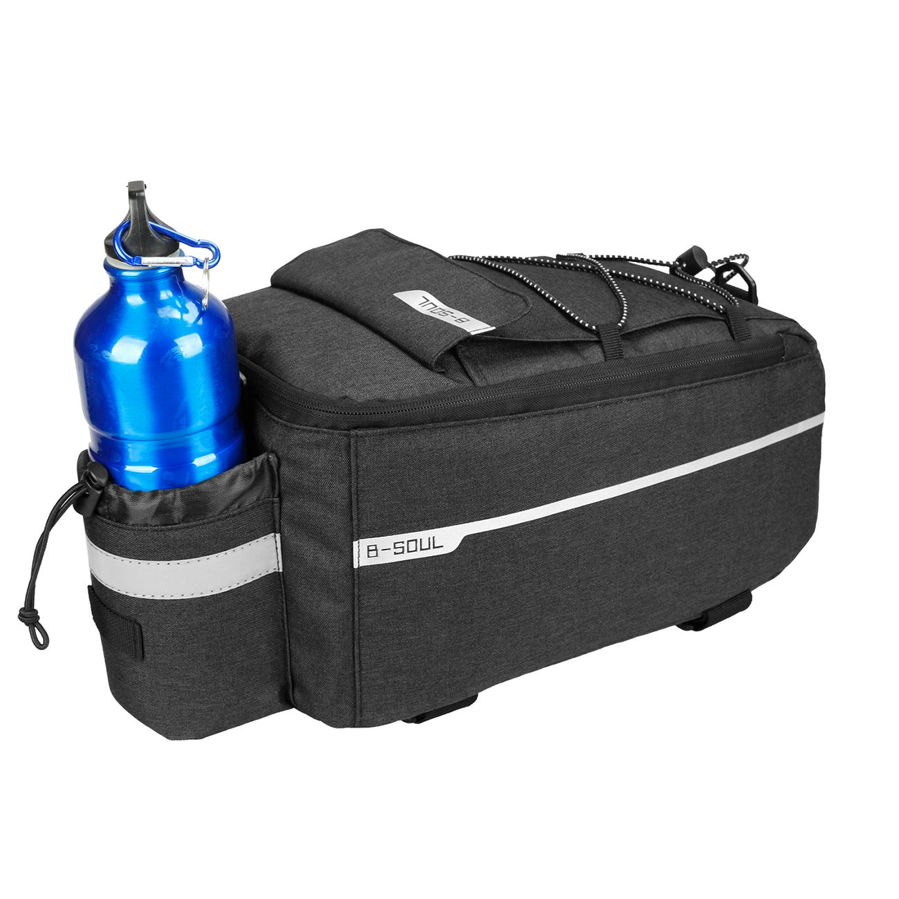 WYA26Y0S Thermal Bike Pannier Bag with Shoulder Strap - Black_2