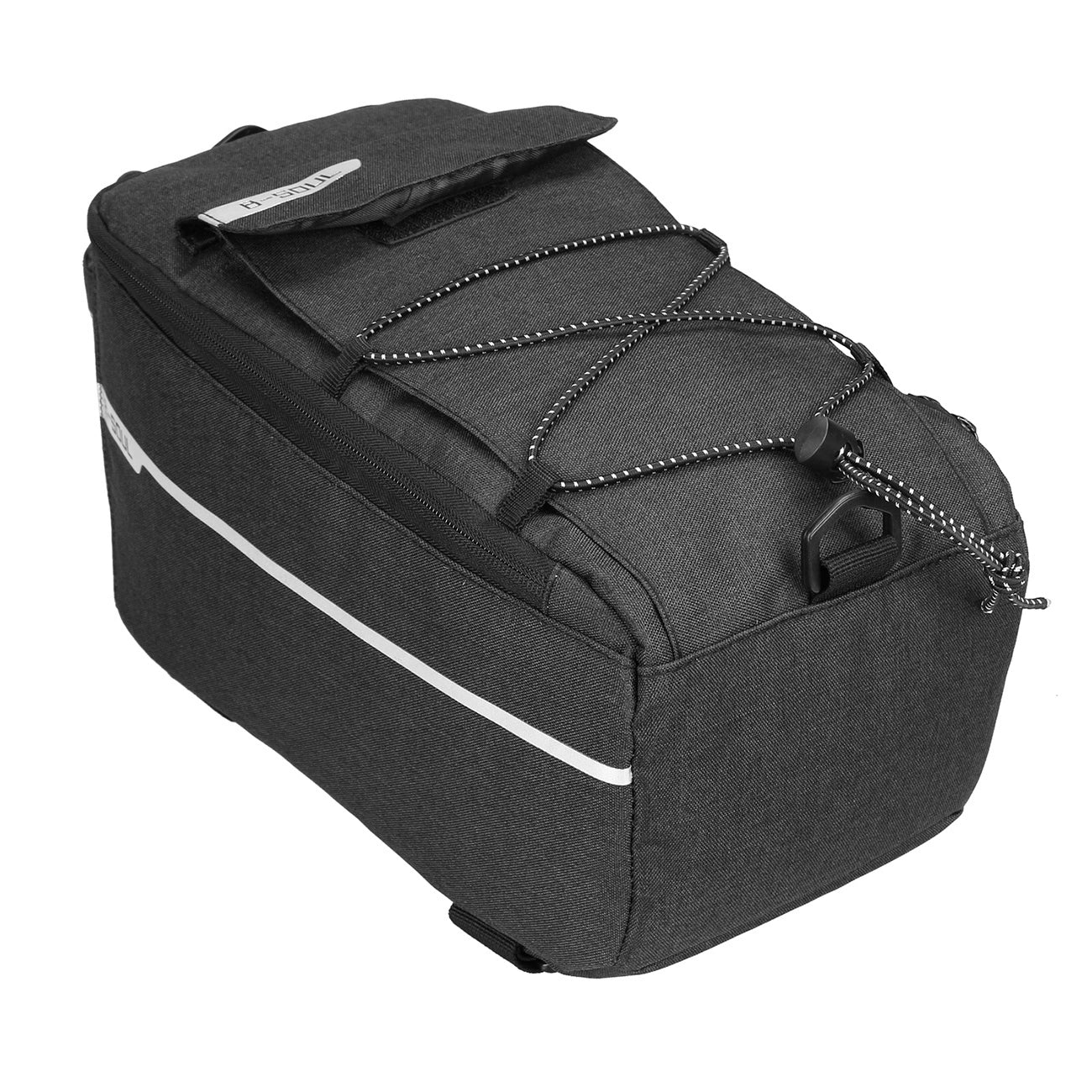 WYA26Y0S Thermal Bike Pannier Bag with Shoulder Strap - Black_5