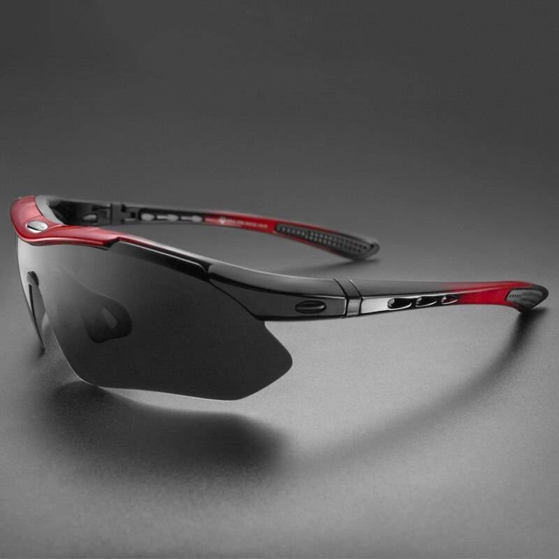 Rockbros 10001 polarizing cycling glasses - black and red_6
