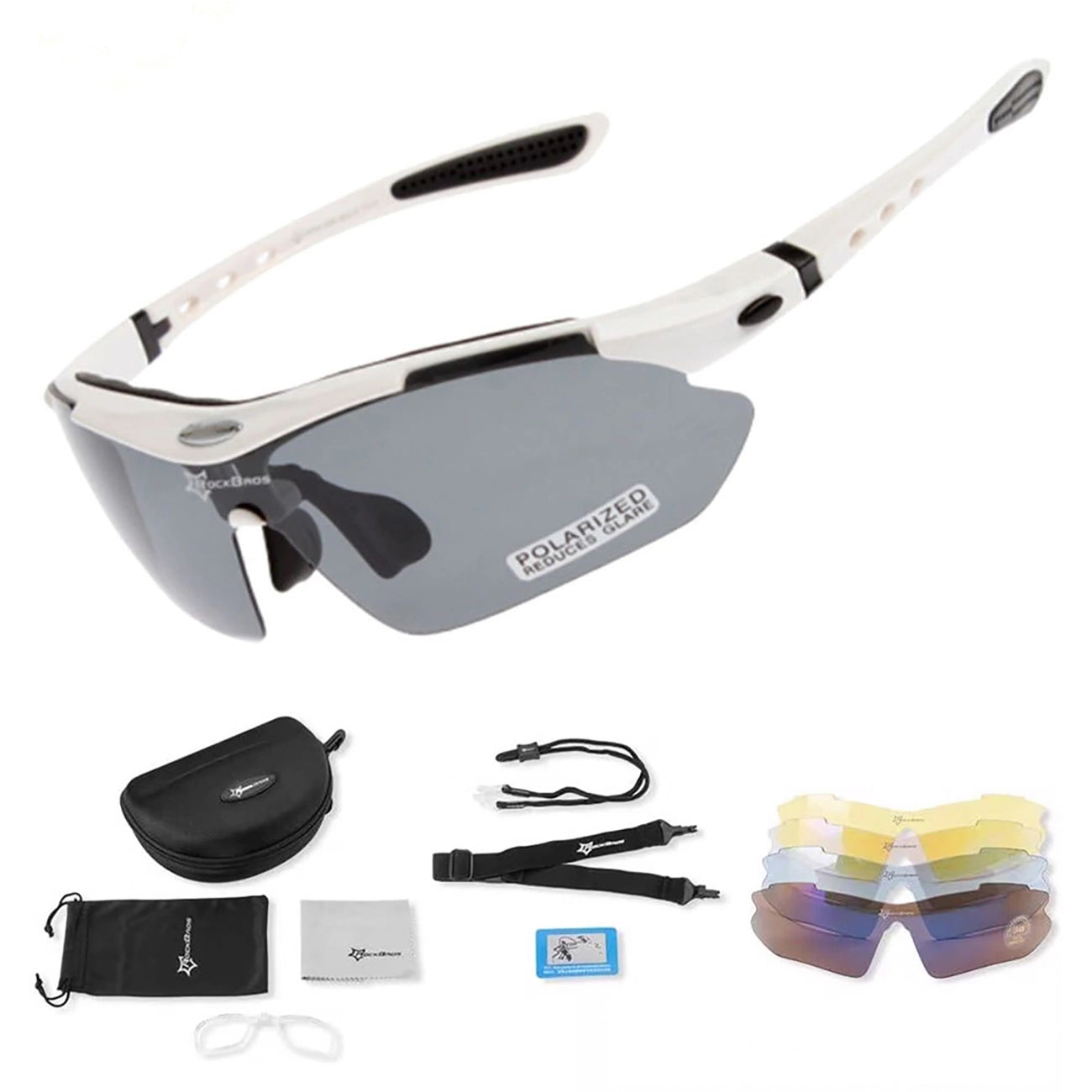 Rockbros 10002 polarizing cycling glasses - white_0