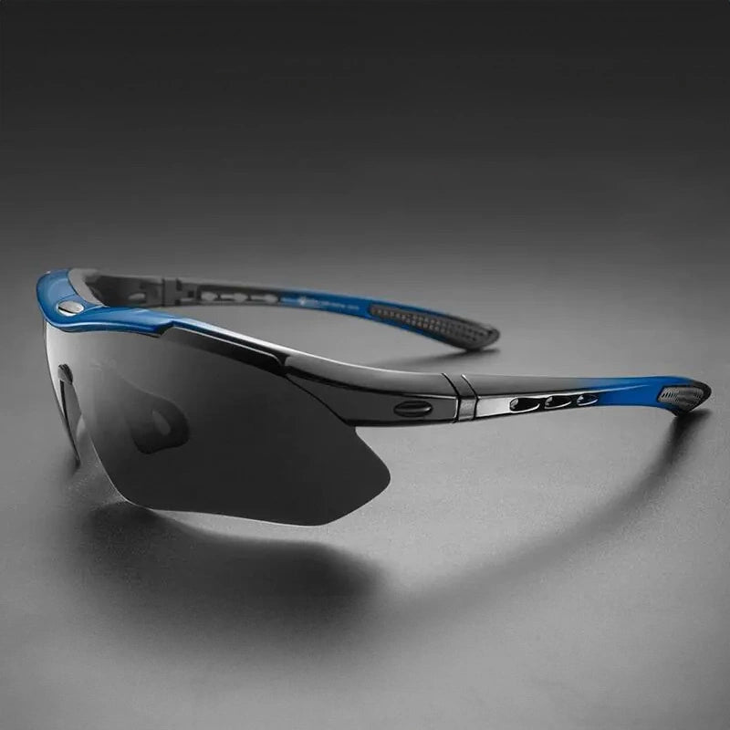 Rockbros 10007 polarizing cycling glasses - black and blue_3