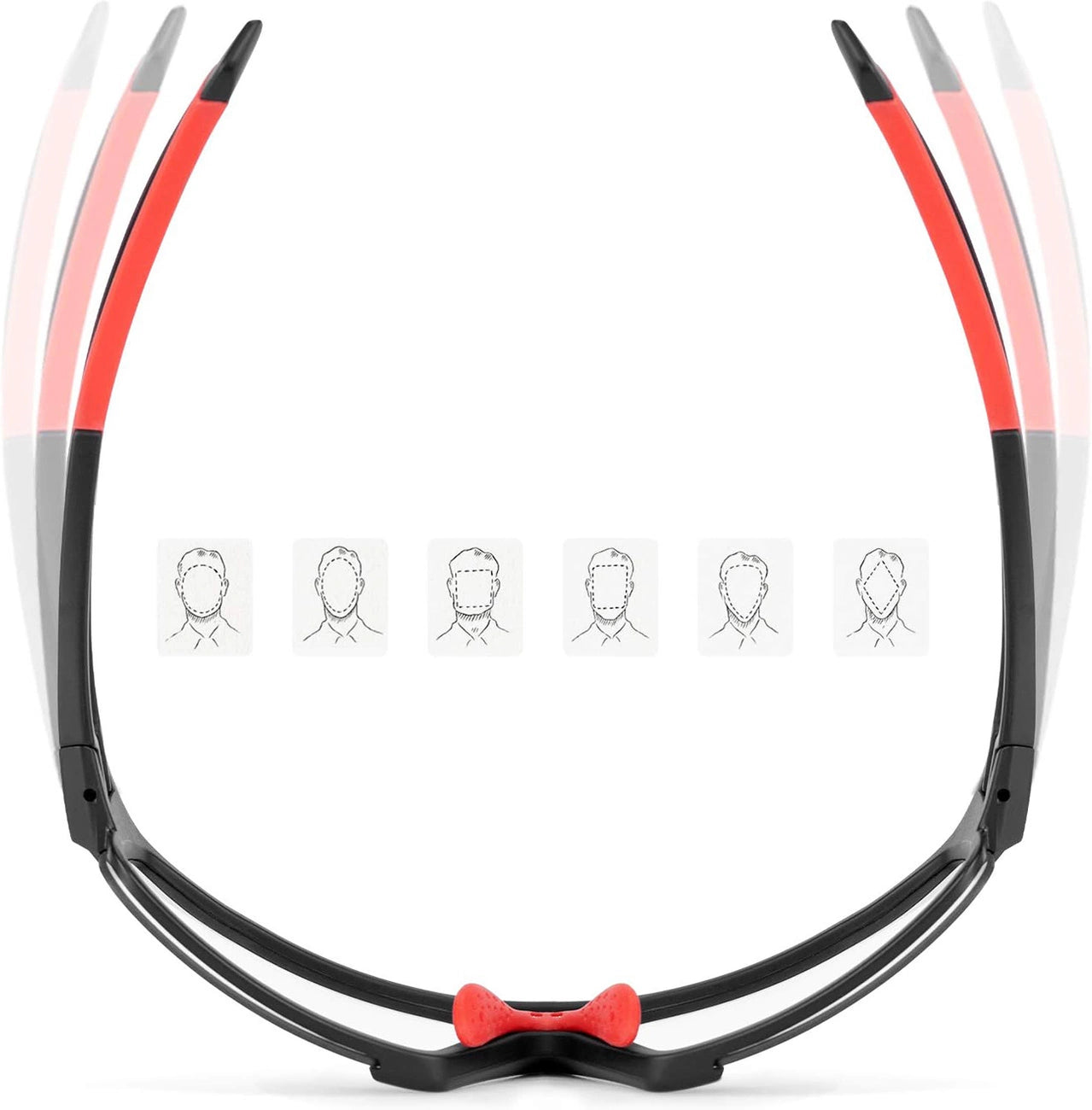 Rockbros SP216BK photochromic UV400 cycling glasses - black and red_3