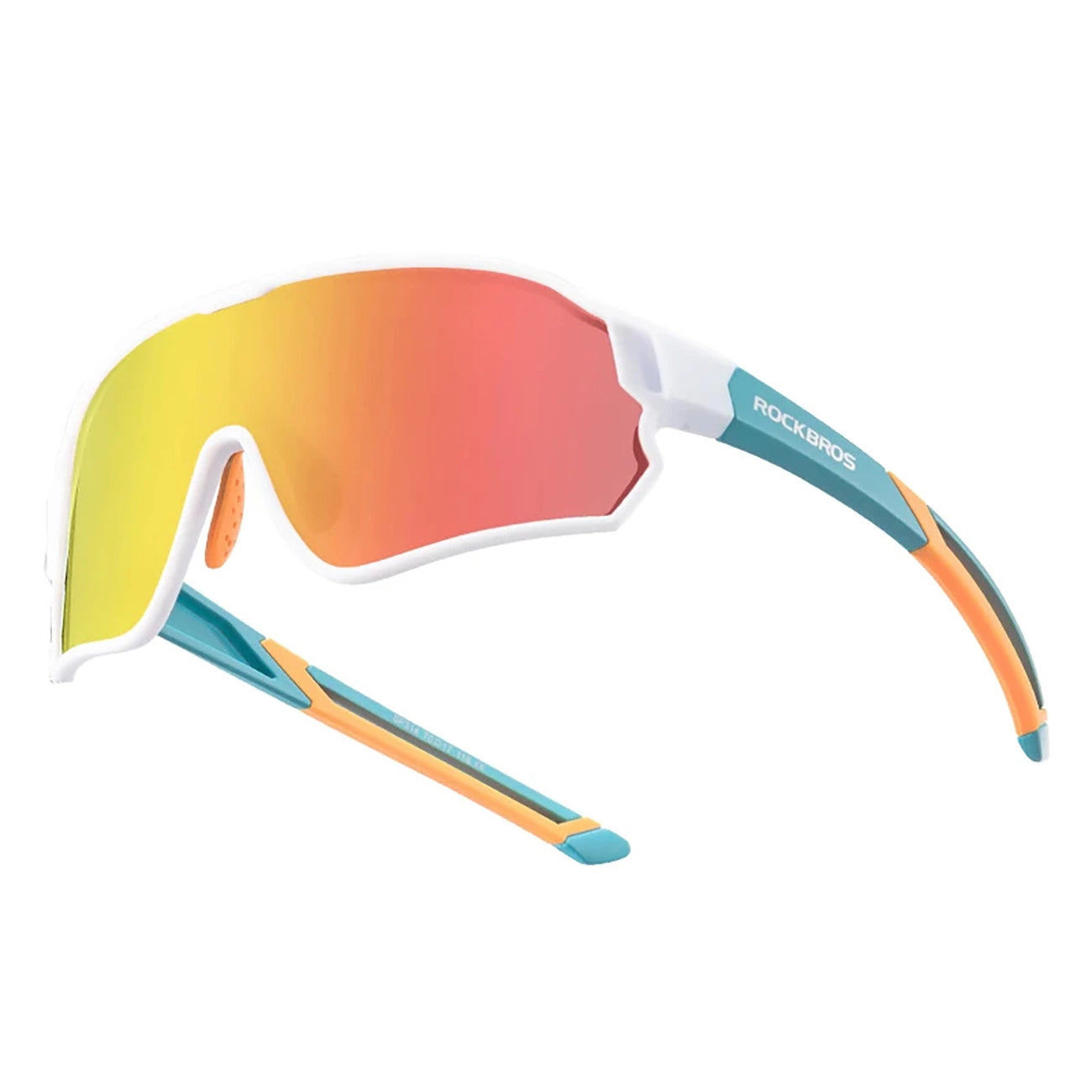 Rockbros 14110009003 polarized cycling glasses for children 8-14 years old - green and white_1