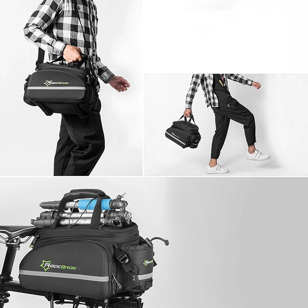Rockbros A6-03BK bicycle bag for trunk 35 l with fold-out pockets - black_5