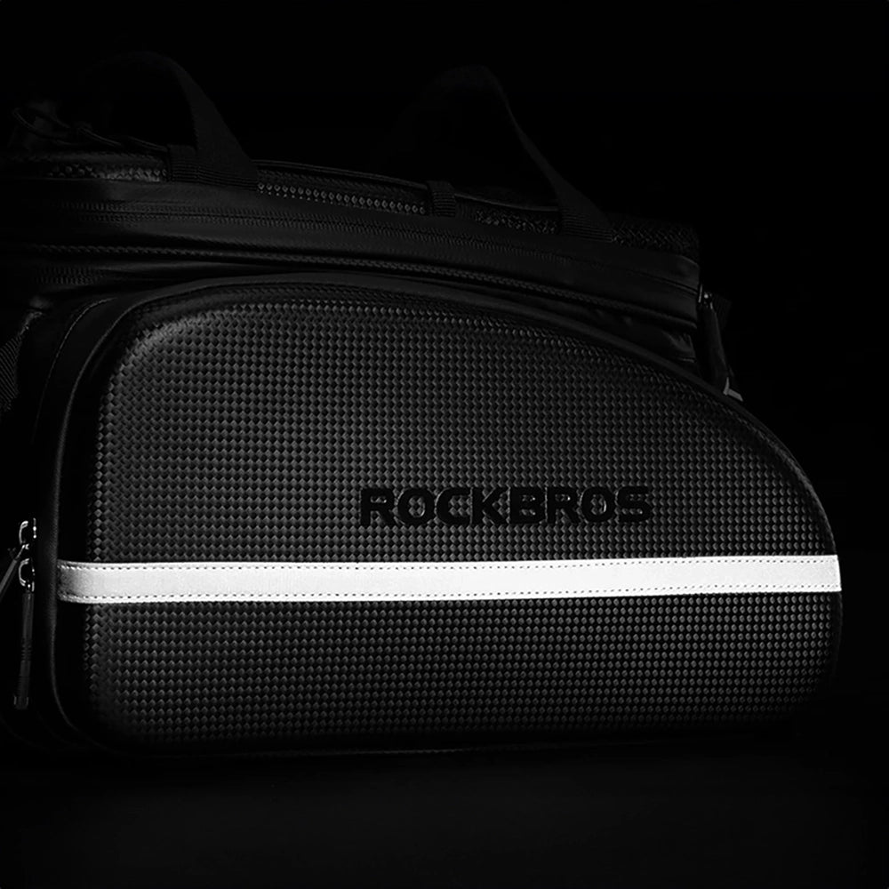 Rockbros A6-6 bicycle bag for trunk, 35 l, with fold-out pockets - black_10