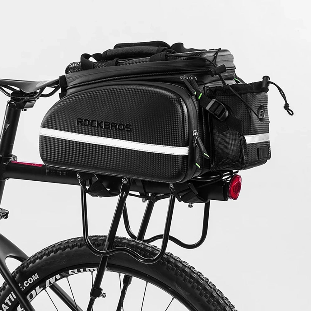 Rockbros A6-6 bicycle bag for trunk, 35 l, with fold-out pockets - black_11