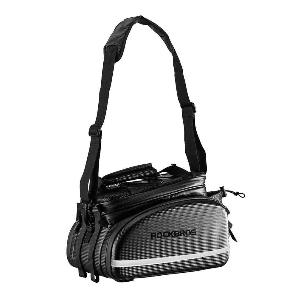Rockbros A6-6 bicycle bag for trunk, 35 l, with fold-out pockets - black_3
