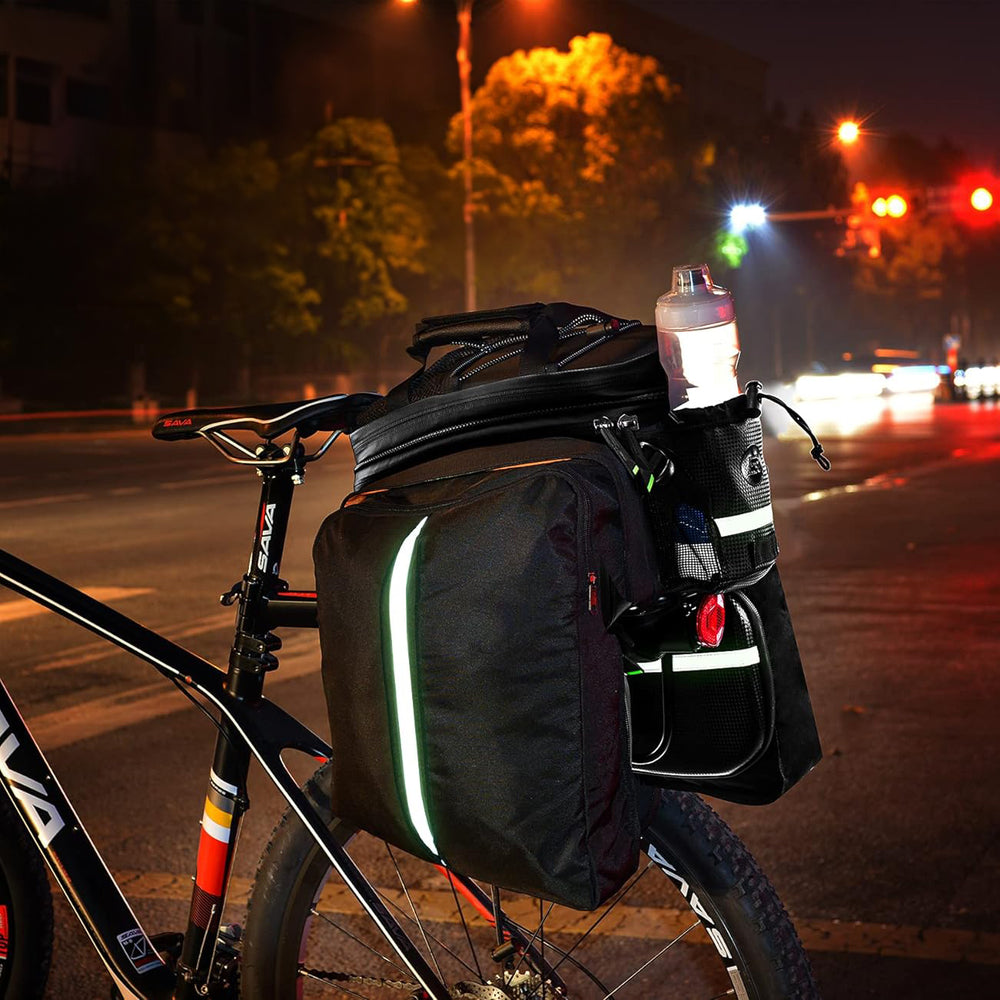 Rockbros A6-6 bicycle bag for trunk, 35 l, with fold-out pockets - black_6