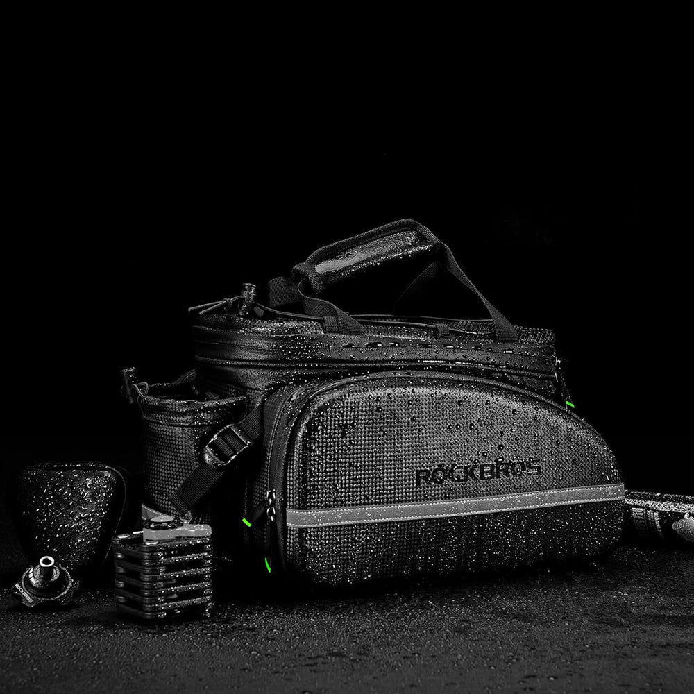 Rockbros A6-6 bicycle bag for trunk, 35 l, with fold-out pockets - black_7