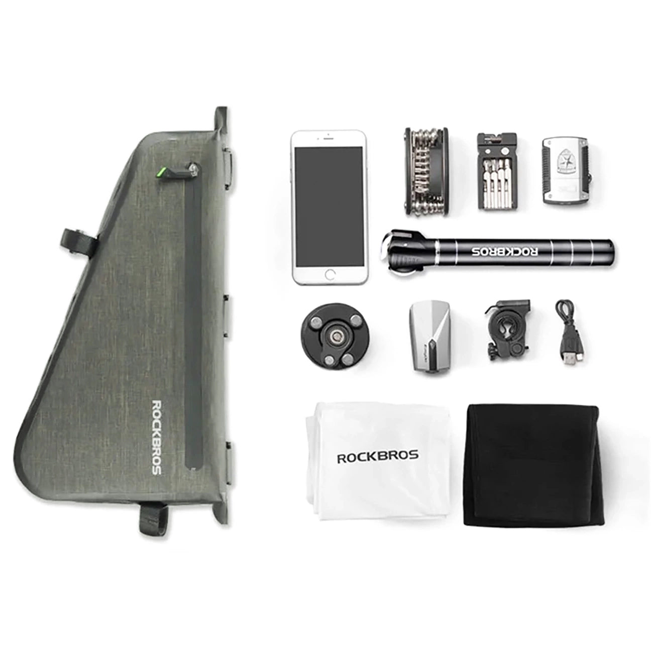 Rockbros AS-017 bicycle frame bag 5 l - dark green_2