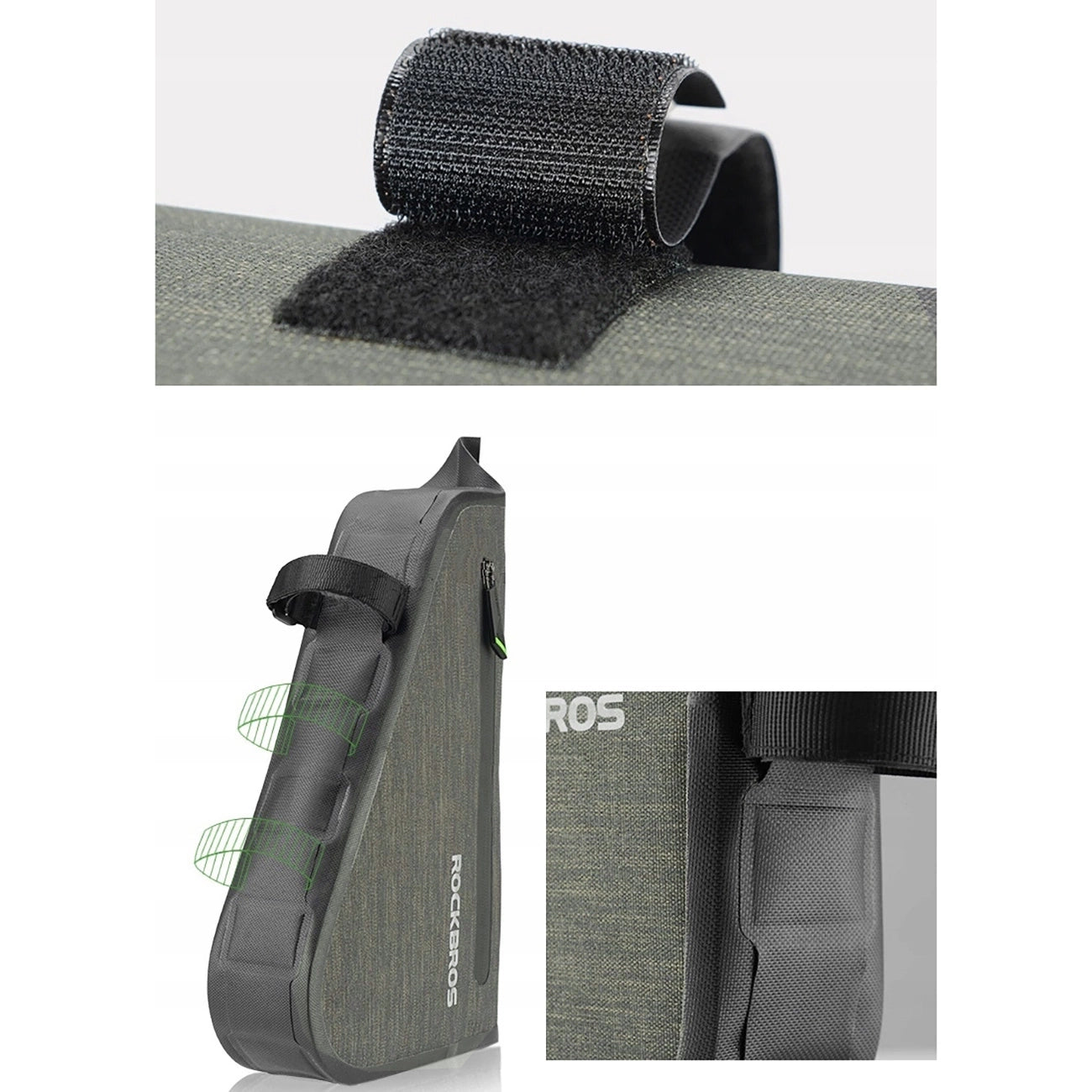 Rockbros AS-017 bicycle frame bag 5 l - dark green_4