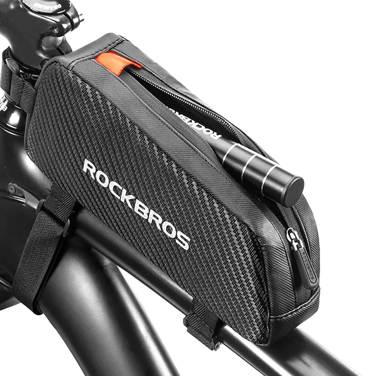 Rockbros 039BK bicycle frame bag 1 l with braid - black_9