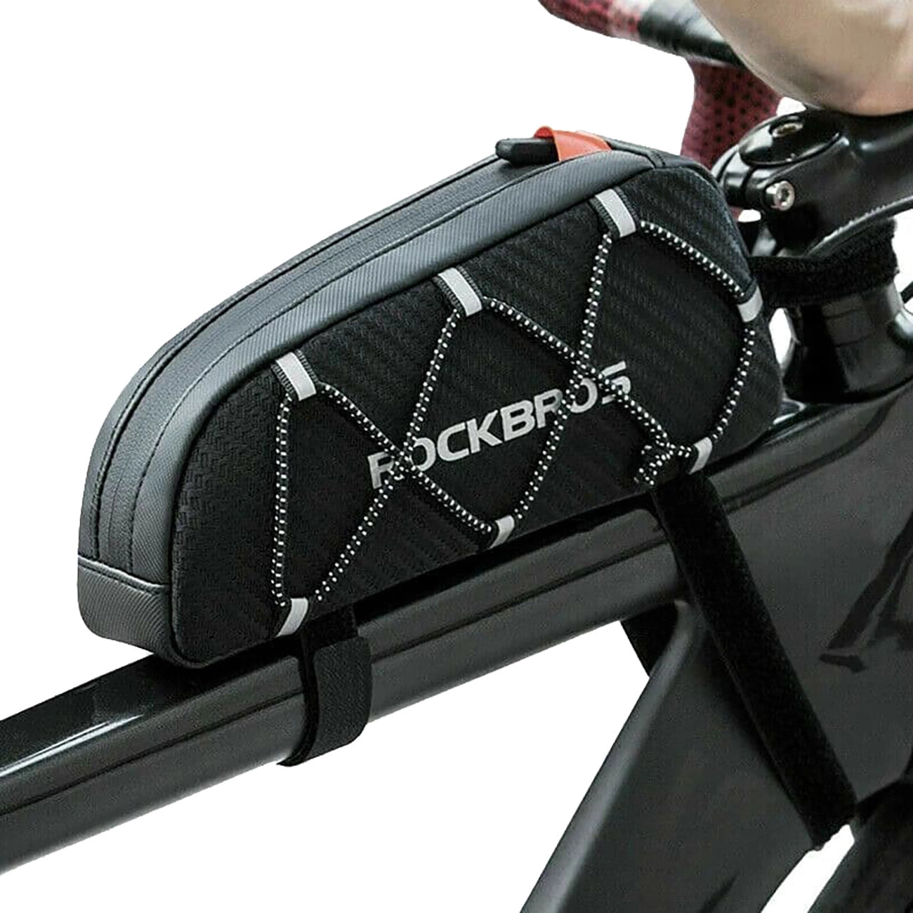 Rockbros 039BK bicycle frame bag 1 l with braid - black_1