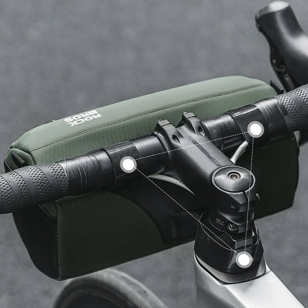 Rockbros 30110054001 bicycle handlebar bag 2.2 l - green_2