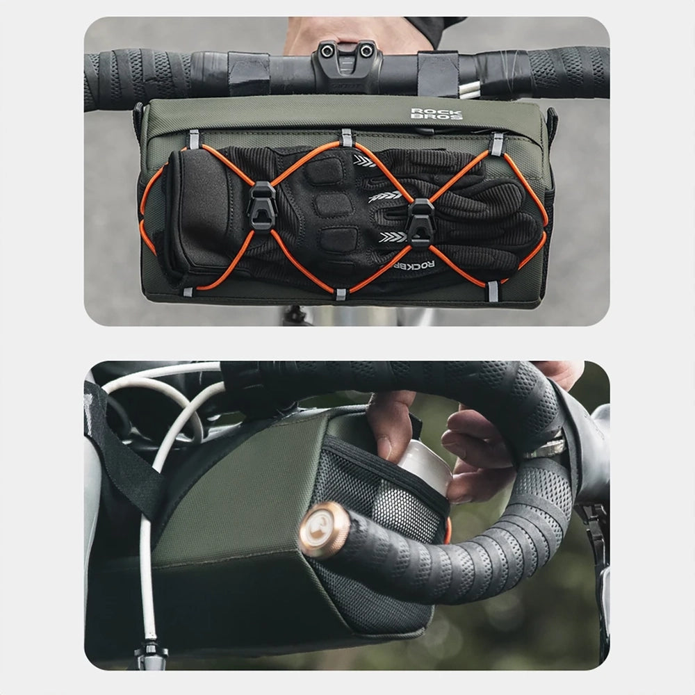Rockbros 30110054001 bicycle handlebar bag 2.2 l - green_4