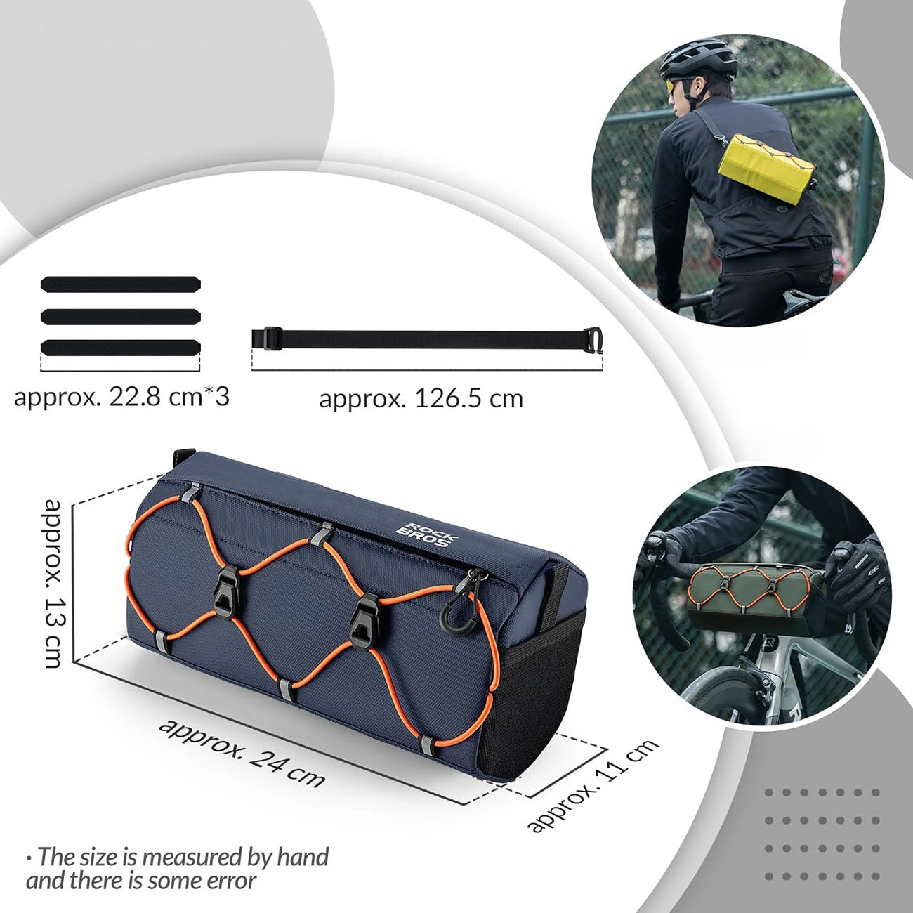 Rockbros 30110054002 bicycle handlebar bag 2.2 l - blue_4